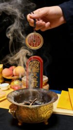 Cinnabar Mountain Ghost Coin Pendant